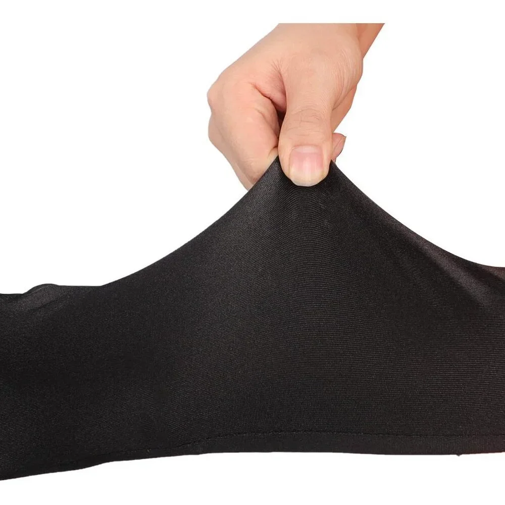Women's Halloween Black Costume Vintage Cosplay Fancy Dress Party Long Gloves